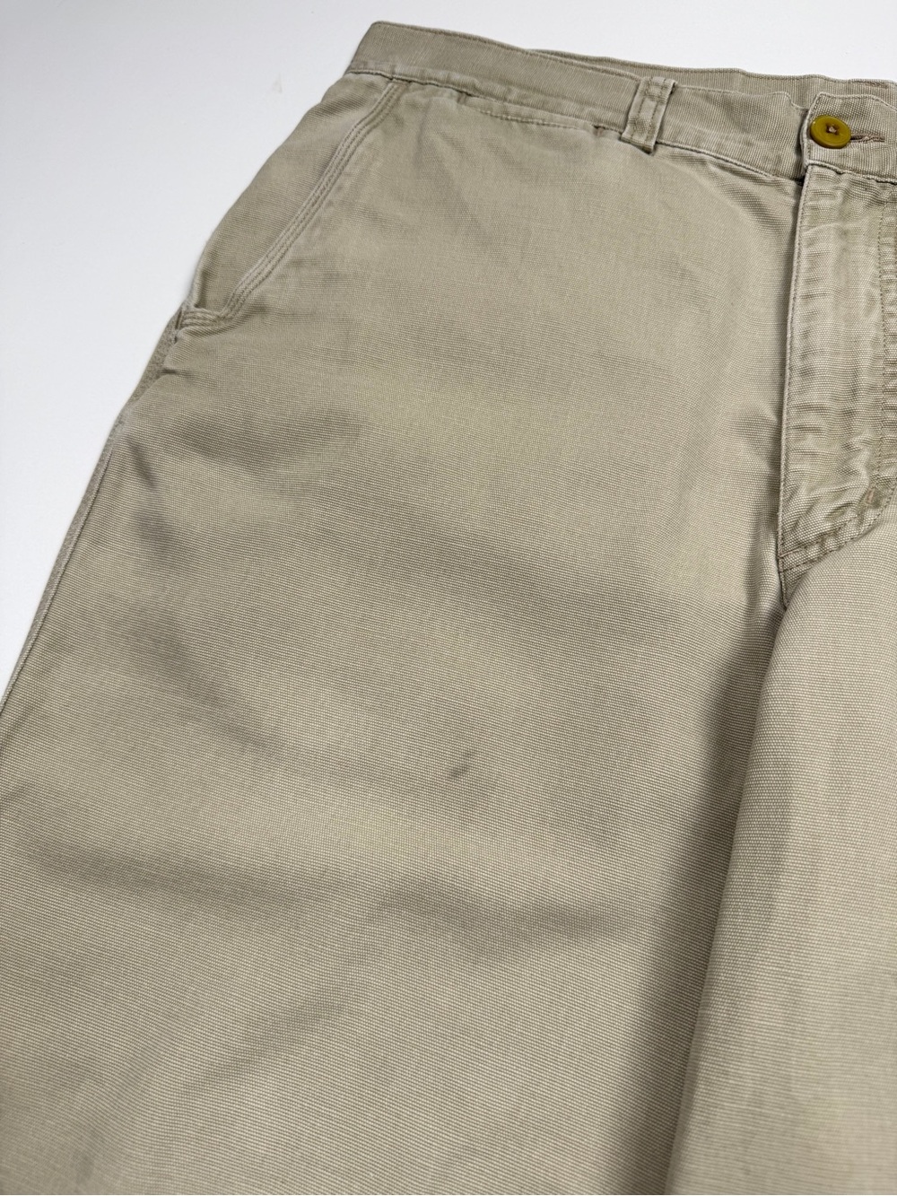 Vintage Patagonia Cotton Twill Chino Pants Mens W36 Khaki 90s Flat Front - Picture 5 of 11